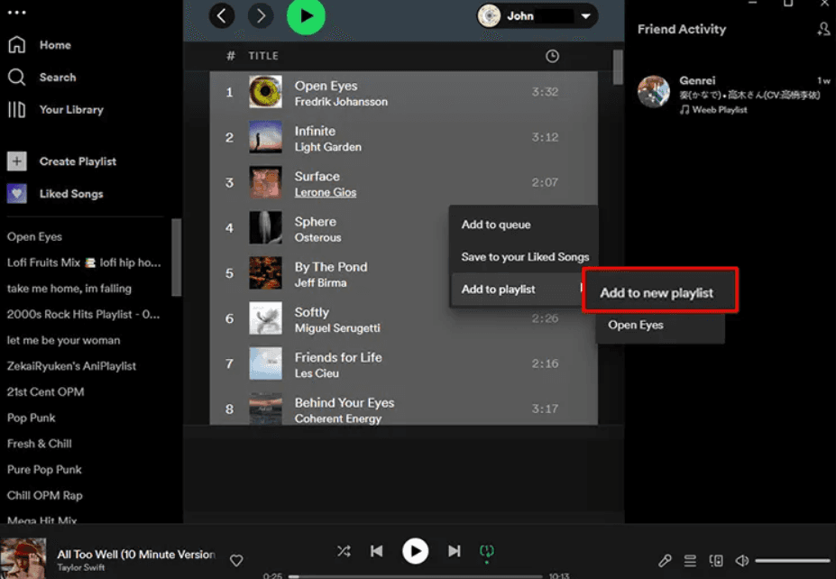 Spotify, copy a playlist
